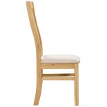 Moreton Oak Fabric Seat Slat Back Dining Chair